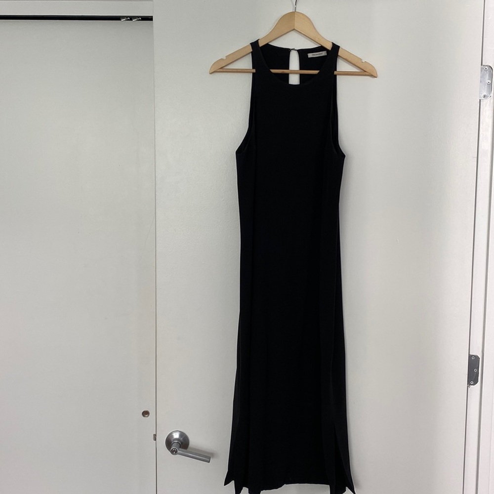 Protagonist - Silk Black Dress Deep V Back